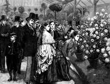A rose show at the Horticultural Society's Gardens, South Kensington, 1873. Creator: Unknown