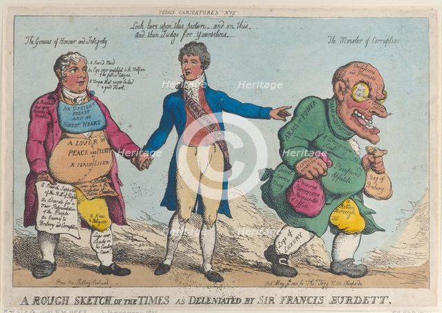 A Rough Sketch of the Times as Deleniated by Sir Francis Burdett, 1810., 1810. Creator: Thomas Rowlandson.