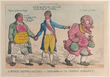 A Rough Sketch of the Times as Deleniated by Sir Francis Burdett, ..., [May 9, 1810], reissued 1819. Creator: Thomas Rowlandson