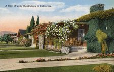 A Row of Cozy Bungalows in California USA, 1915