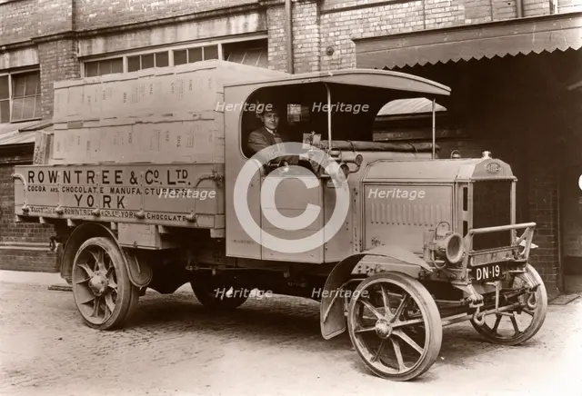 A Rowntree & Co open-backed delivery lorry, 1915. Artist: Unknown