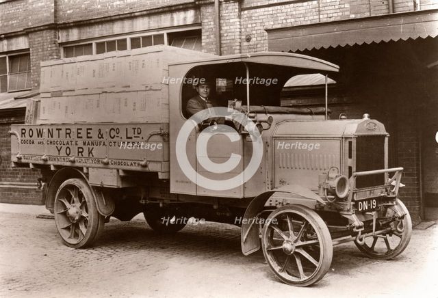 A Rowntree & Co open-backed delivery lorry, 1915. Artist: Unknown