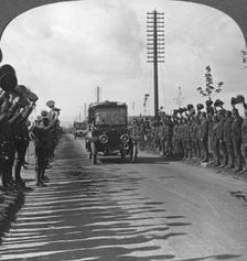 A Royal visit to the troops, enthusiastic welcome by the Canadians World War I, c1914-c1918. Artist: Realistic Travels Publishers