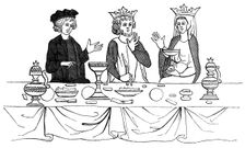 A royal banquet, 13th century (1849)