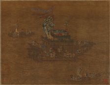 A royal barge at sea, Ming or Qing dynasty, 16th-17th century. Creator: Unknown