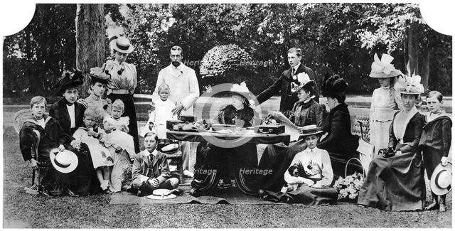 A royal family party at Osborne House, Isle of Wight, c1890-1900, (1935). Artist: Unknown