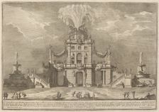 A Royal Hunt Casino in the Countryside, for the "Chinea" Festival, 1755. Creator: Giuseppe Vasi