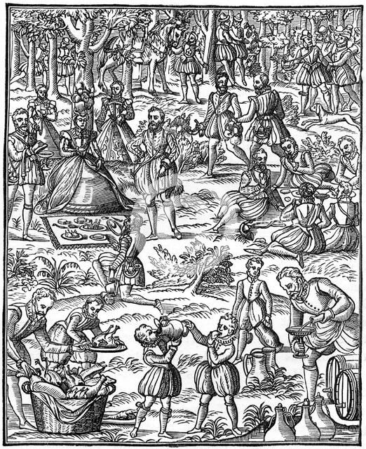 A royal picnic, 1575, (1910). Artist: Unknown