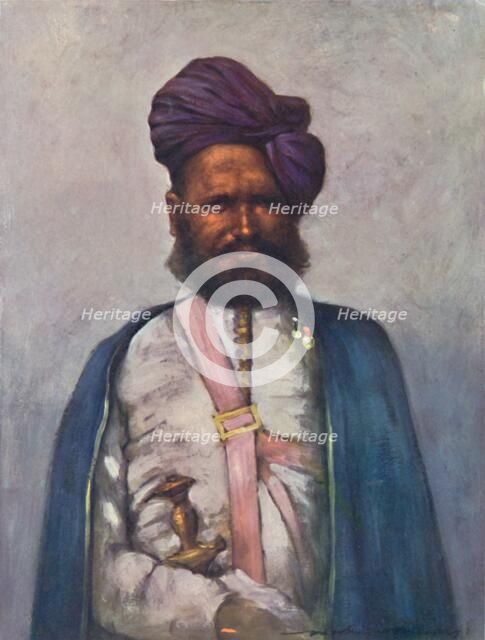 'A Royal Retainer of Rajgarh', 1903. Artist: Mortimer L Menpes.