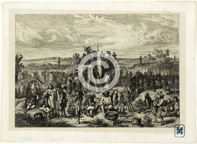 A Royalist Encampment, n.d. Creator: Charles Emile Jacque.