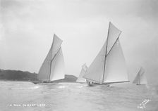 A Run to East Lepe: Ostara Mariska Corona & Octavia 1911. Creator: Kirk & Sons of Cowes