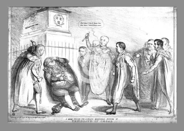 'A Rude Design for a Grand Historical Picture of The Death of Caesar', 1836. Creator: John Doyle.