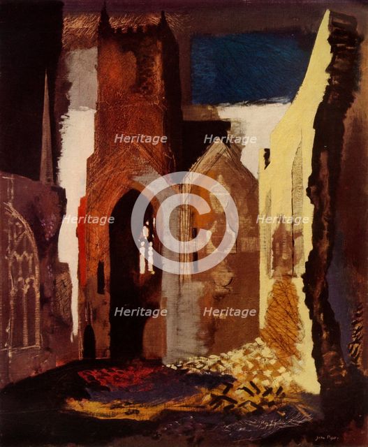 'A ruin by John Piper harmonizing decorative balance', 1949. Creator: John Piper.