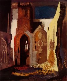 A ruin by John Piper harmonizing decorative balance 1949. Creator: John Piper
