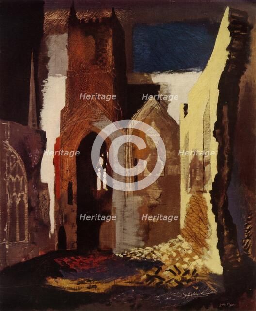 'A ruin by John Piper harmonizing decorative balance', 1949. Creator: John Piper.