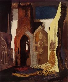 A ruin by John Piper harmonizing decorative balance 1949. Creator: John Piper