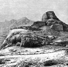 A ruined tope (stupa) in the Khyber Pass, Pakistan/Afhanistan, 1895