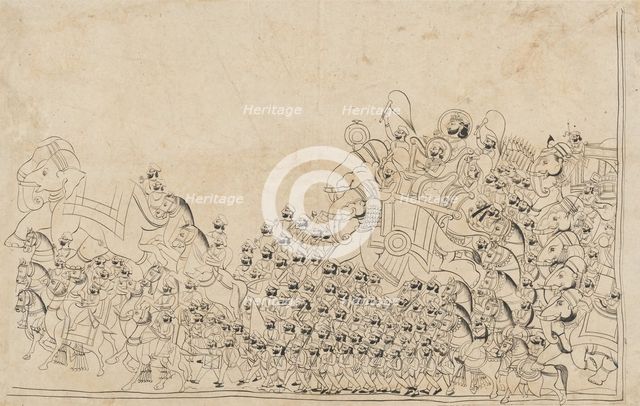 A Ruler in Procession, early 19th century. Creator: Unknown.