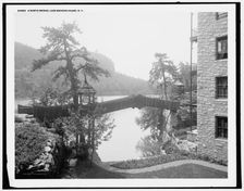 A Rustic bridge, Lake Mohonk House, N.Y., c1902. Creator: Unknown