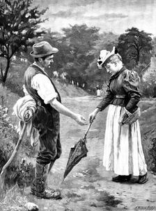 A Rustic Proposal, 1898. Creator: Richard Brend'amour