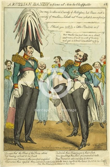 A Russian Dandy, published December 8, 1818. Creator: William Heath.