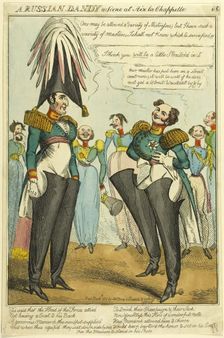 A Russian Dandy, published December 8, 1818. Creator: William Heath