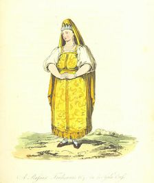 A Russian Tradesman's Wife in her Gala Dress, 1813. Creator: Joseph Constantine Stadler