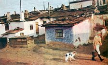 A Russian village, World War II, 1942