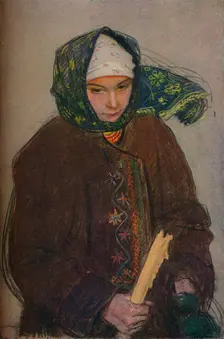 A Ruthenian Peasant Girl c1907. Artist: Theodor Axentowicz