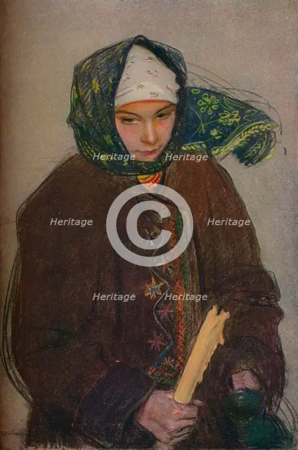 'A Ruthenian Peasant Girl', c1907. Artist: Theodor Axentowicz.