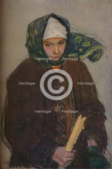 'A Ruthenian Peasant Girl', c1907. Artist: Theodor Axentowicz.