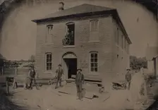 A.S. Howard Building Under Construction, 1885. Creator: Unknown