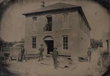 A.S. Howard Building Under Construction, 1885. Creator: Unknown