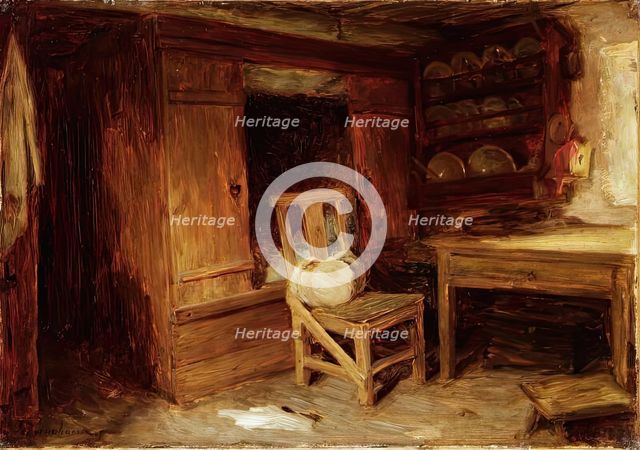 A Scottish Interior - The Box Bed, c1874. Creator: Joseph Farquharson.