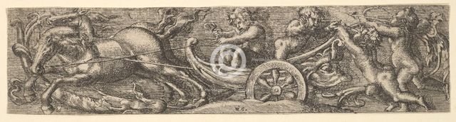 A scallop shell chariot, 1654. Creator: William Carter.
