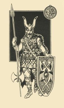 A Scandinavian of the Varangian Guard 1924. Creator: Herbert Norris