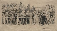 A Scene at the Derby. Creator: Adlophe Lalauze (French, 1838-1906)