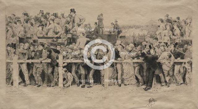 A Scene at the Derby. Creator: Adlophe Lalauze (French, 1838-1906).