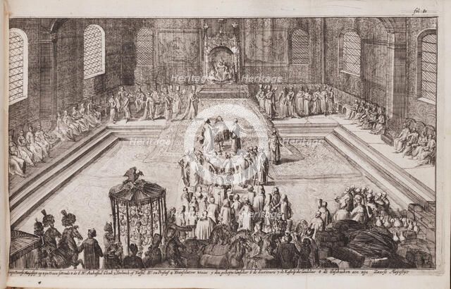 A scene at the royal court of Tsar Alexis Mikhailovich, 1677. Artist: Hooghe, Romeyn de (1645-1708)