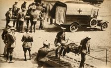 A Scene at a French port First World War, 1914-1918, (1933). Creator: Robert Weston