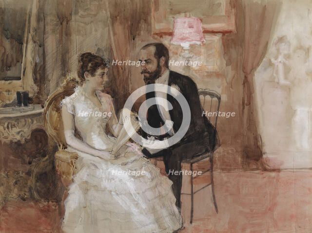 A scene at a prom, c1884. Creator: Albert Edelfelt.