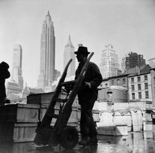 A scene at Fulton's fish market, New York, 1943. Creator: Gordon Parks