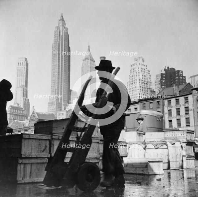 A scene at Fulton's fish market, New York, 1943. Creator: Gordon Parks.