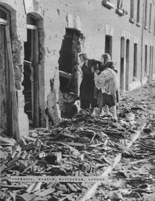 A scene during the London blitz, c1940 (1942)