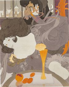 A Scene from "Bruges-la-Morte" (The Dead Bruges) by Georges Rodenbach, 1890s. Creator: Georges de Feure