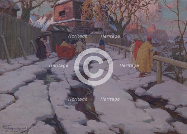 A Scene from the 17th century, 1934. Creator: Ivan Silych Goryshkin-Sorokopudov.