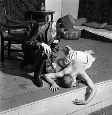 A scene from the Terence Rattigan play, "Ross", Worksop College, Nottinghamshire, 1963. Creator: Michael Walters
