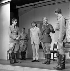 A scene from the Terence Rattigan play, "Ross", Worksop College, Nottinghamshire, 1963. Creator: Michael Walters