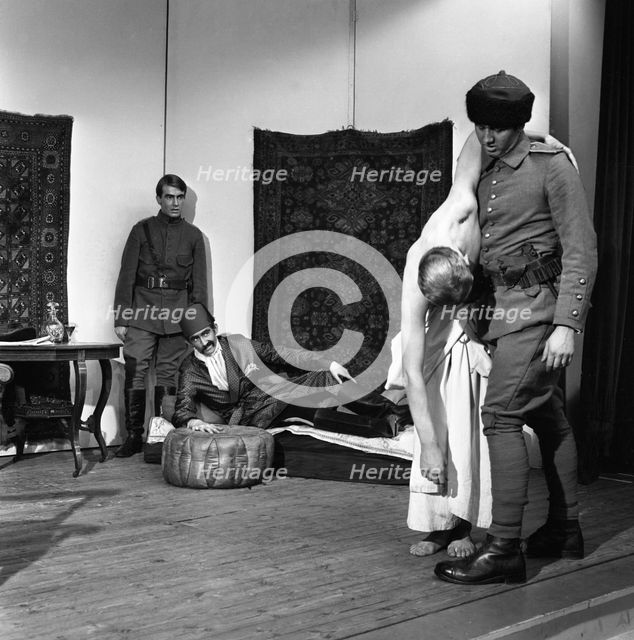 A scene from the Terence Rattigan play, "Ross", Worksop College, Nottinghamshire, 1963.  Creator: Michael Walters.