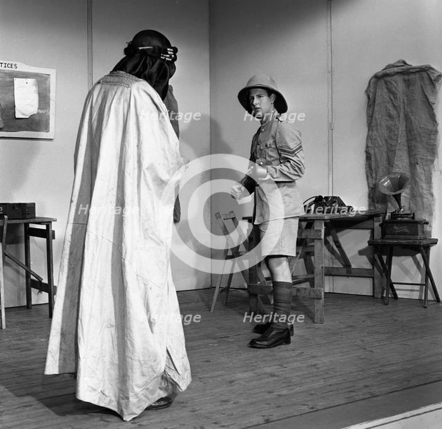 A scene from the Terence Rattigan play, "Ross", Worksop College, Nottinghamshire, 1963.  Creator: Michael Walters.